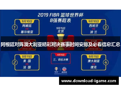 阿根廷对阵澳大利亚精彩对决赛事时间安排及必看信息汇总